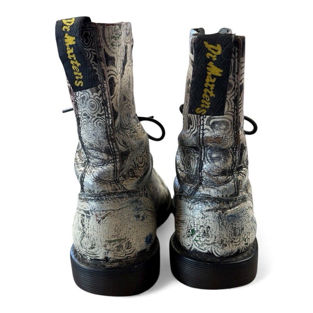 Vintage Dr Martens Eva‎ Ankle Combat Boots Womens 7 Soft Leather Made in England - Picture 5 of 13